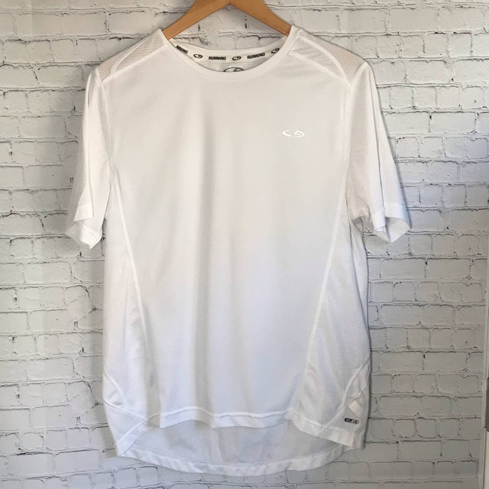 CHAMPION DRY FIT LOGO RUNNING SHIRT WHITE MEDIUM